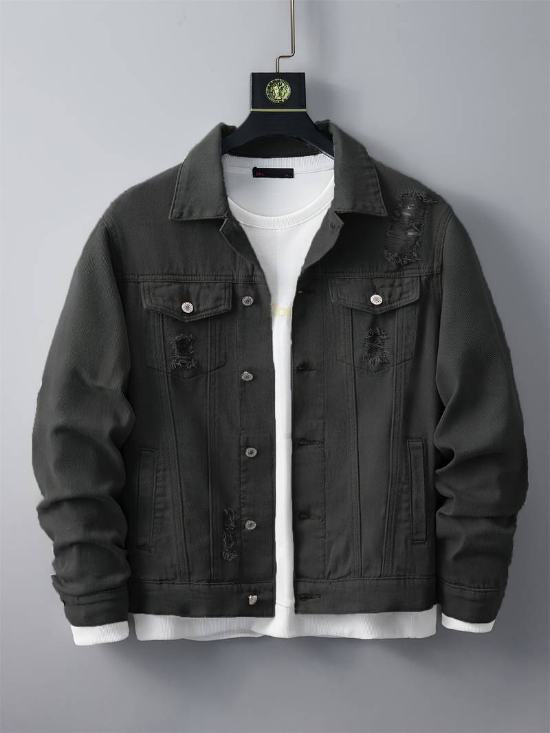 Herren Jacke Leder Modern Casual