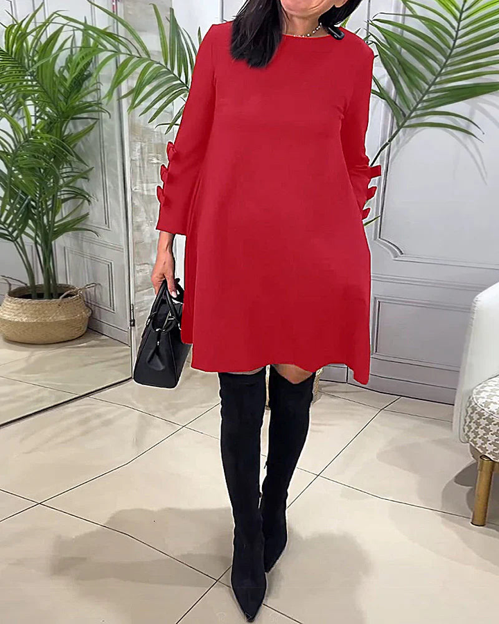 Elegantes Frauenkleid Langarm Chic