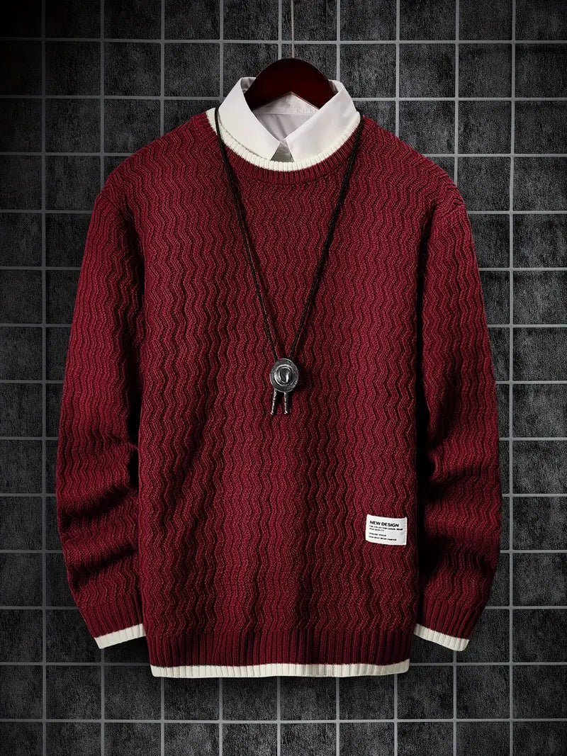 Thermo Strickpullover Herren Warm