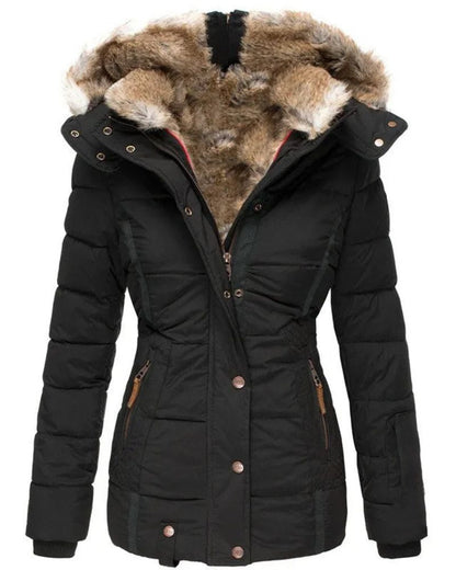 Wintermantel Damen Fellfüllung Warm
