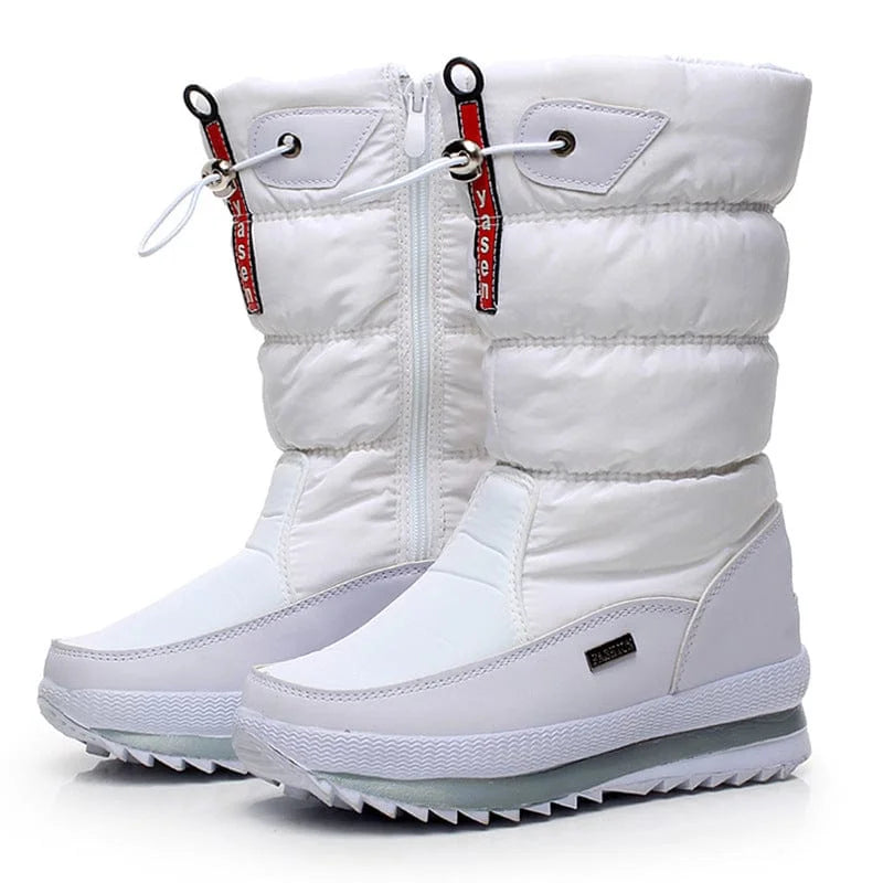 Wasserdichte Damenstiefel Mit Plüschfutter