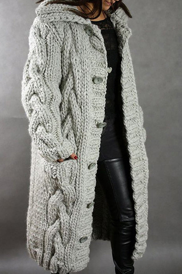Große Größe Strickjacke Damen Pullover - IdealeKleiden