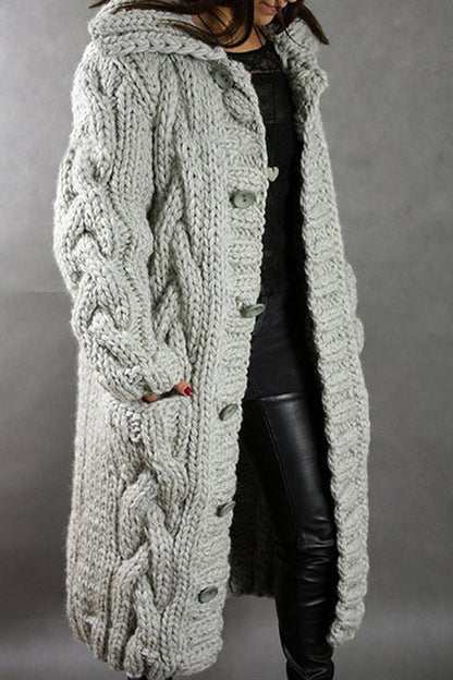 Große Größe Strickjacke Damen Pullover - IdealeKleiden