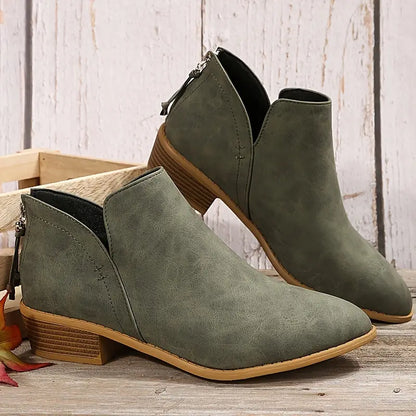 Stilvolle Kleiden | V-Ausschnitt Elegante Stiefel für Damen