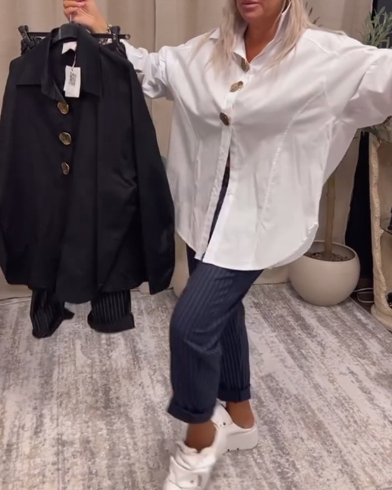 Elegantes Hemd mit Revers und Knöpfen