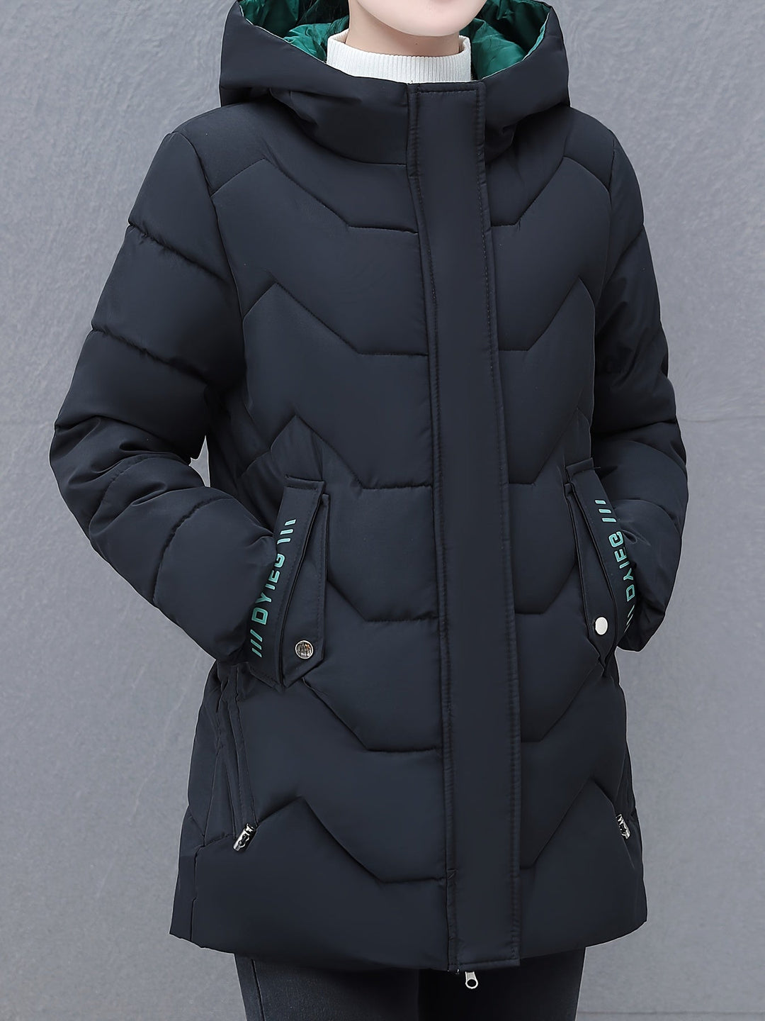 Damen Winterjacke Mittellang Gepolstert Warm - IdealeKleiden