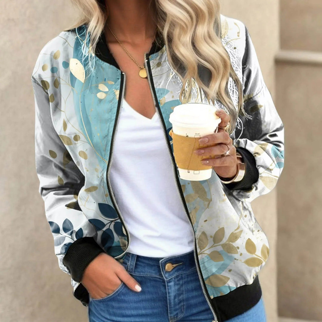 Stylische Damenjacke Blumenmuster Trend
