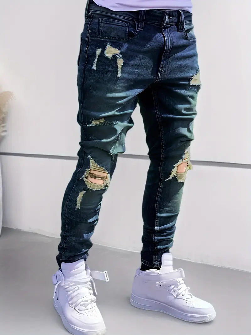 Herren Jeans Slim Fit Trendy Casual