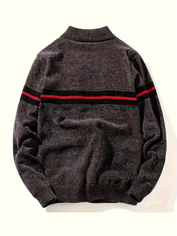 Herren Pullover Streifenmuster Modern Stil