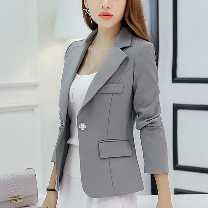 Frauen Blazer Taille Schlank Elegant Einreiher - IdealeKleiden