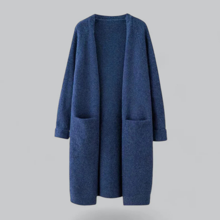 Damen Strickjacke Offen Vorne Warm