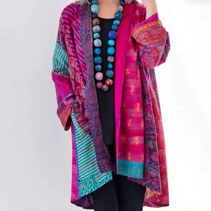 Herbstjacke Bunt Muster Damenjacke Maravilla