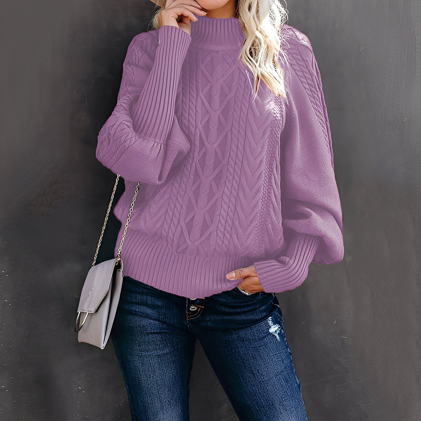 Eleganter Damen Rollkragenpullover Modern Lässig