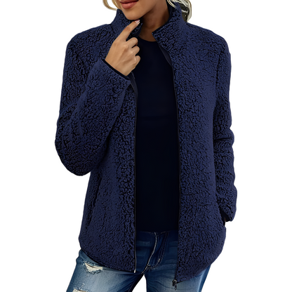 Moderne Damen Fleecejacke Warm Und Stylish