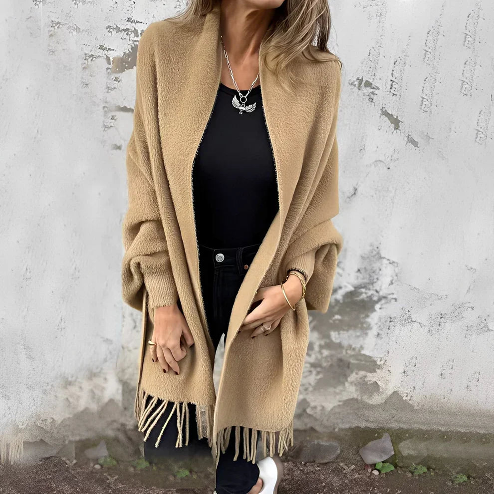 Mode Damenjacke Lockere Strickoptik - IdealeKleiden