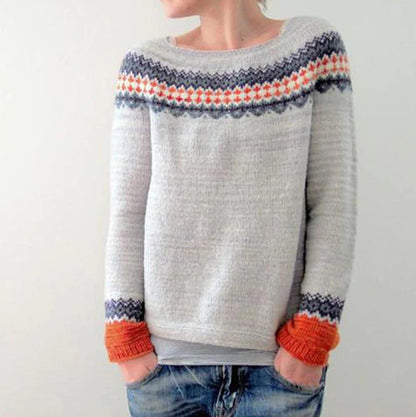 Damen Pullover Retro Style