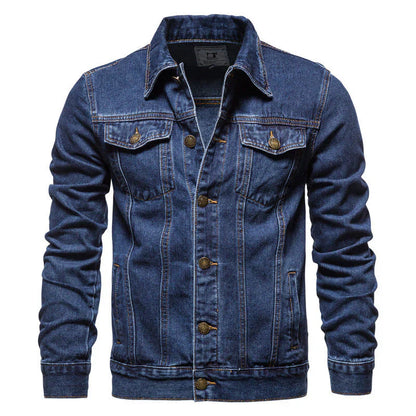 Herren Truckerjacke Klassisch Blau Denim