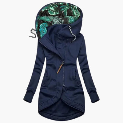 Kapuzenpullover Tropisch Blatt Muster Damen - IdealeKleiden