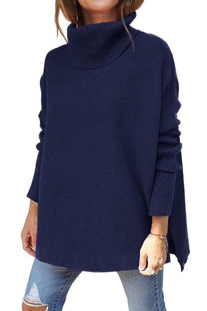Damen Pullover Warm Rollkragen Wollpulli