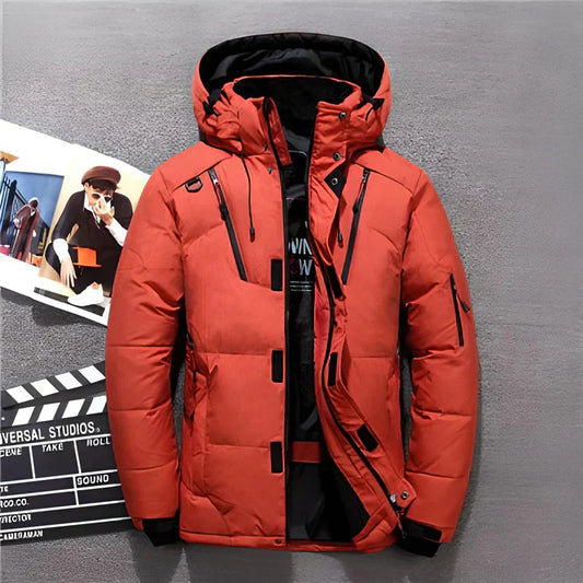 Herren Winterjacke Isoliert Kapuze Outdoor - IdealeKleiden