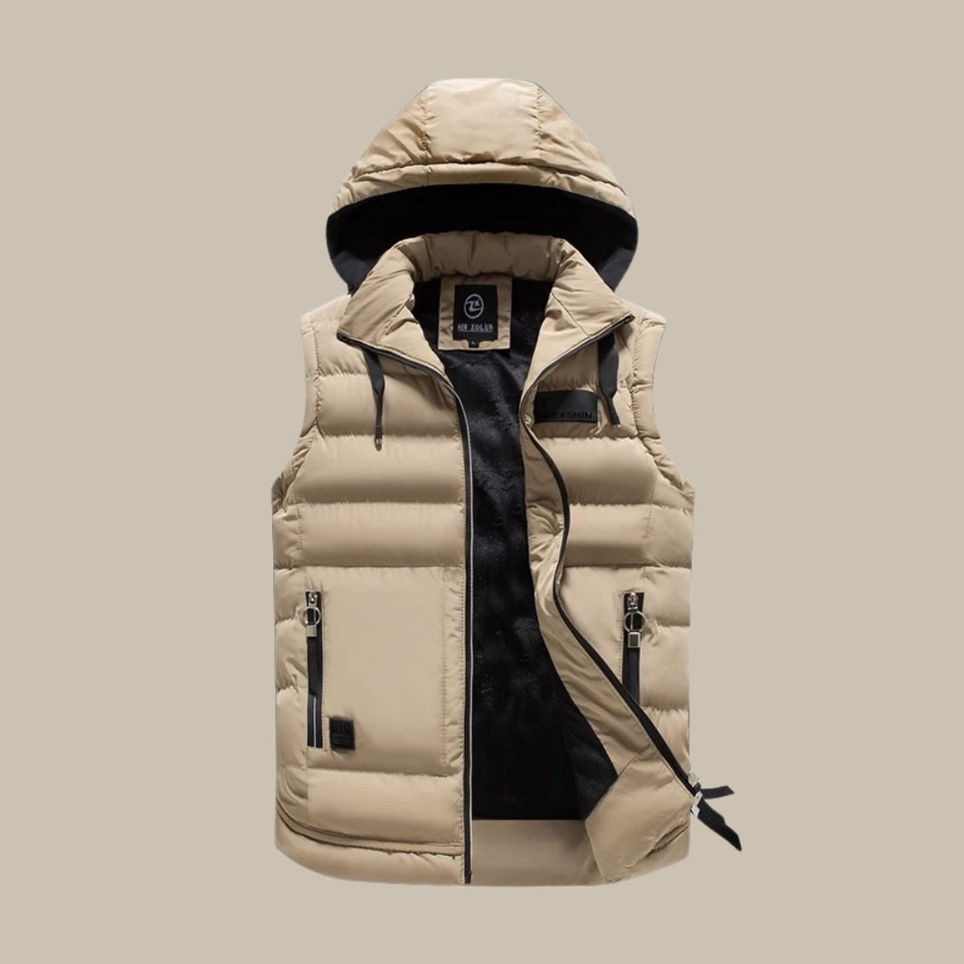 Stylische Herrenweste Warm Kapuzenjacke
