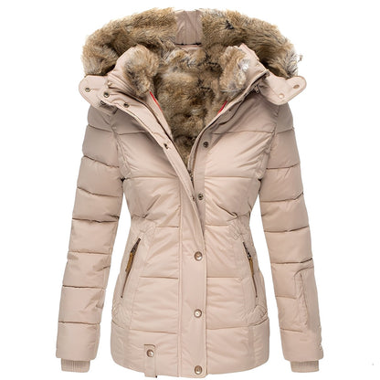Stilvolle Damenjacke Warm Kapuze - IdealeKleiden