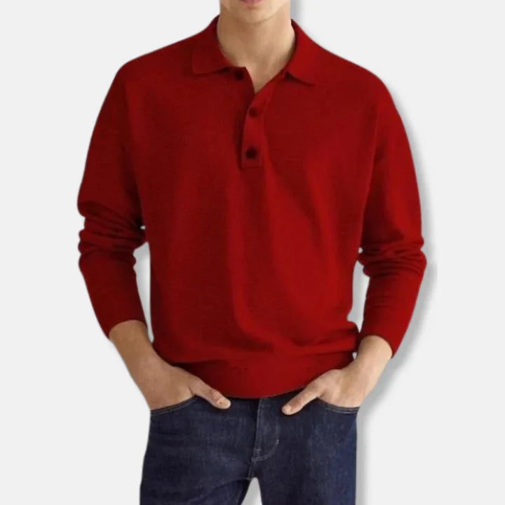 Herren Pullover Polokragen Baumwolle