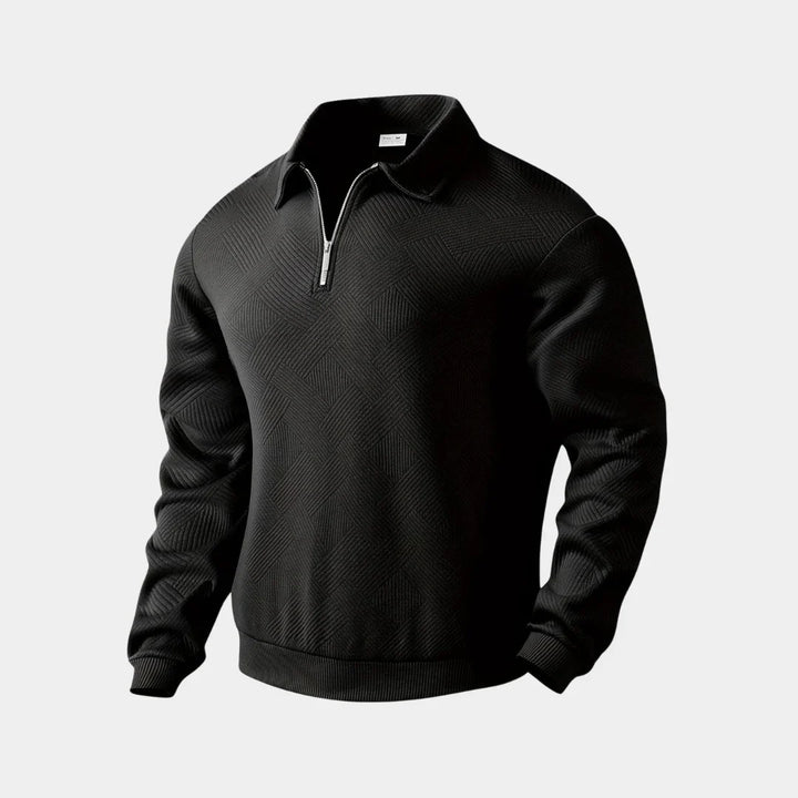 Herren Pullover Halbzipper Stehkragen Modern