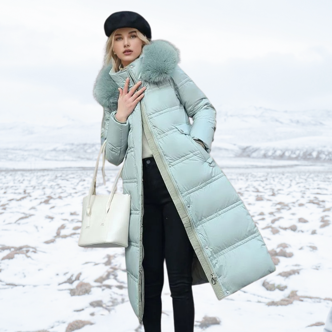 Stylisher Wintermantel Frauen Kunstpelz Elegant