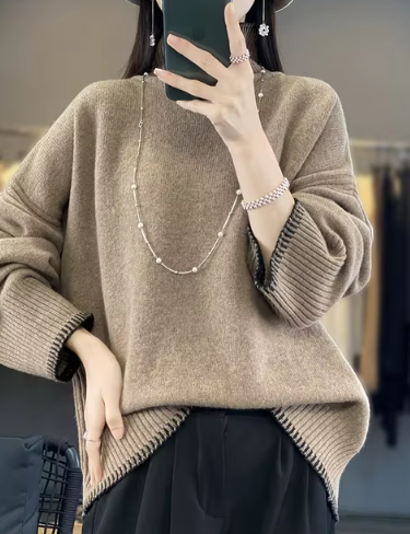 Bequeme Rollkragenpullover Damen Mode