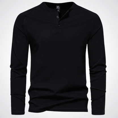 Herren T-Shirt Exklusiv Knopfverschluss Elegant