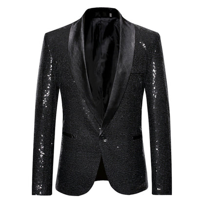 Eleganter Pailletten Blazer Herren Abendgarderobe