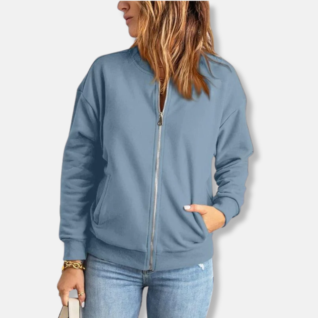 Leichte Jacke Mit Reißverschluss Moderner Style
