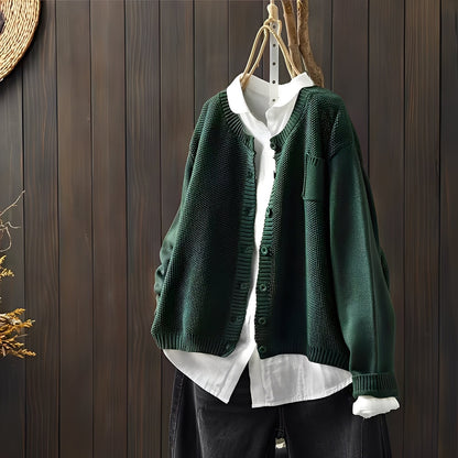 Elegante Strickjacke Damen Klassisch Geschnürt