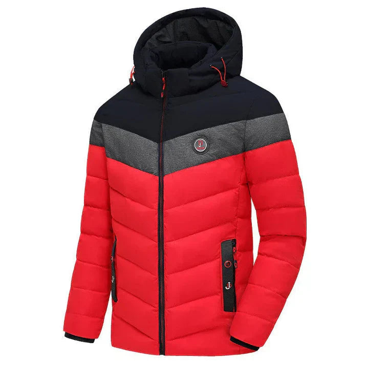 Kapuzenjacke Modern 3-Farben Verstellbar - IdealeKleiden