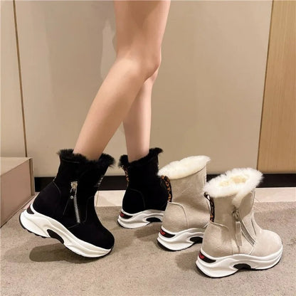Stylische Damen Schneestiefel Winter Mode - IdealeKleiden