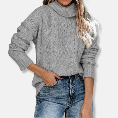 Weiche Rollkragenpullover Damen Tunika