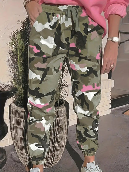 Camo Jogginghose Frühling mit Kordelzug - IdealeKleiden