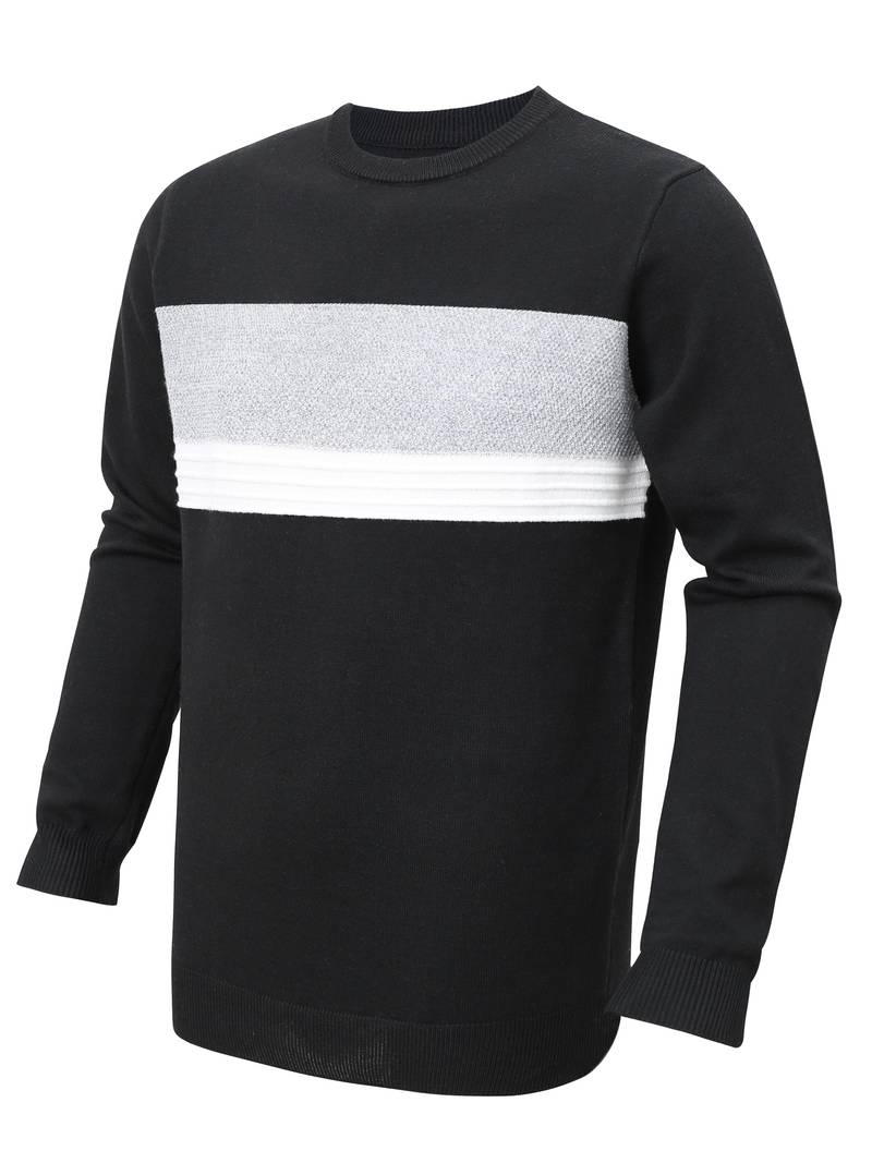 Lässiger Rundhals Pullover Herren Modern - IdealeKleiden
