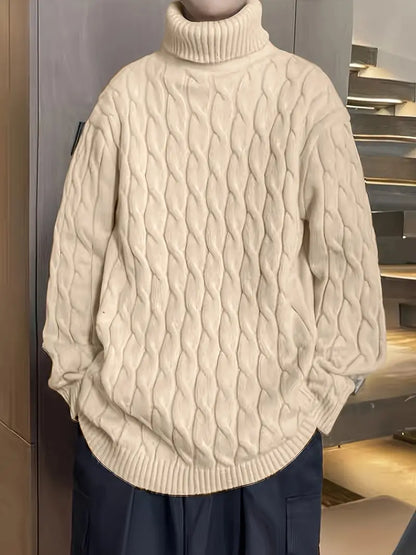 Lässiger Langarm-Pullover Rundhals Casual