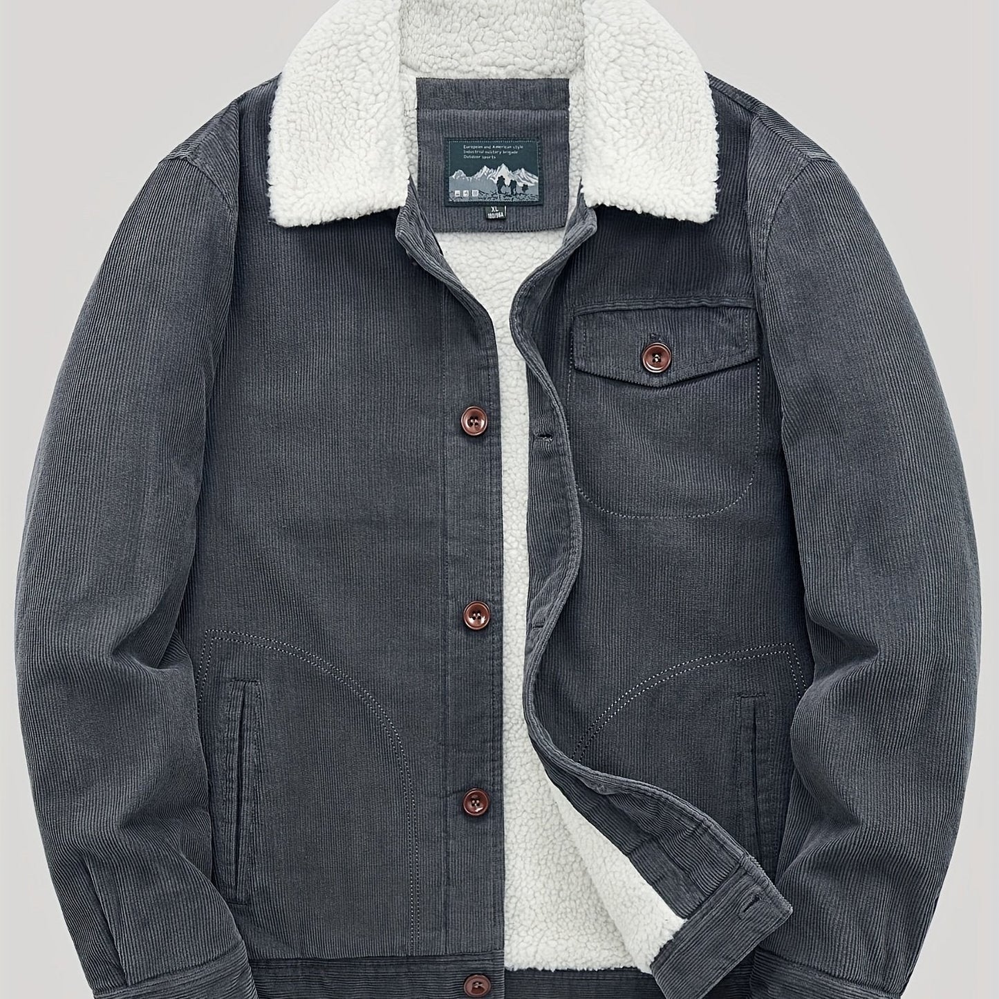 Herren Fleeceweste Knöpfe Warm Elegant