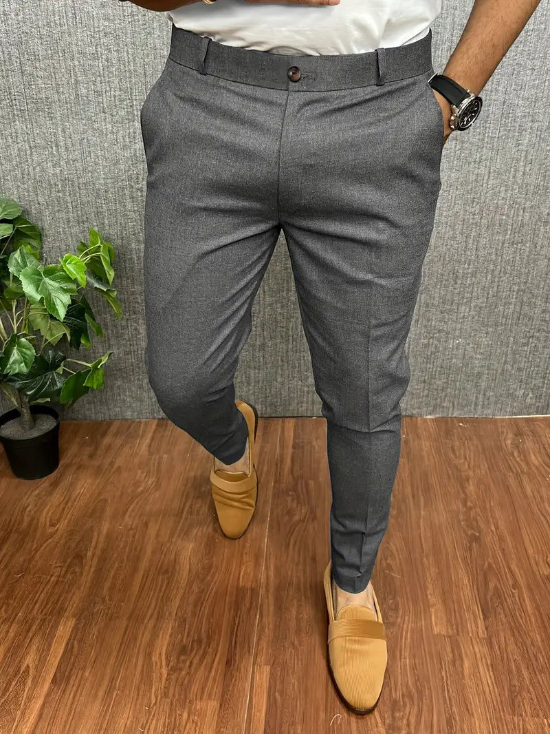 Herren Anzughose Halbformell Slim Fit