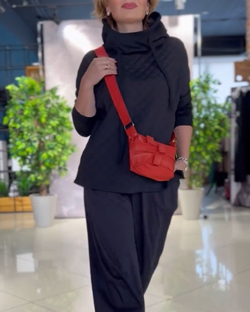 Kapuzenpullover Damen Hochkragen Langarm