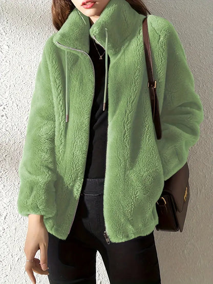 Teddy Mantel Oversized Weich Fleece Winterjacke