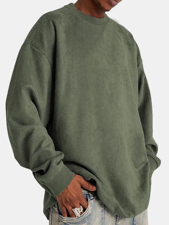 Herren Pullover Suede Klassisch Elegант