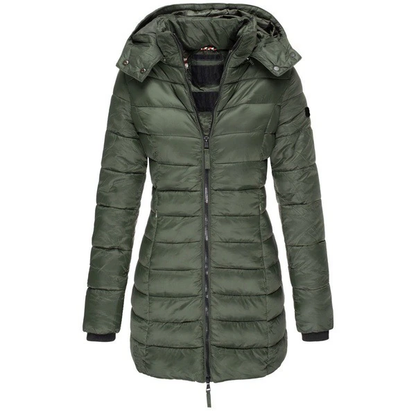 Winterjacke Damen Lang Kapuze Daunenfüllung