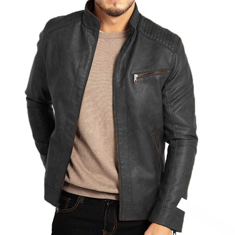 Stylische Lederjacke Herren Elegant