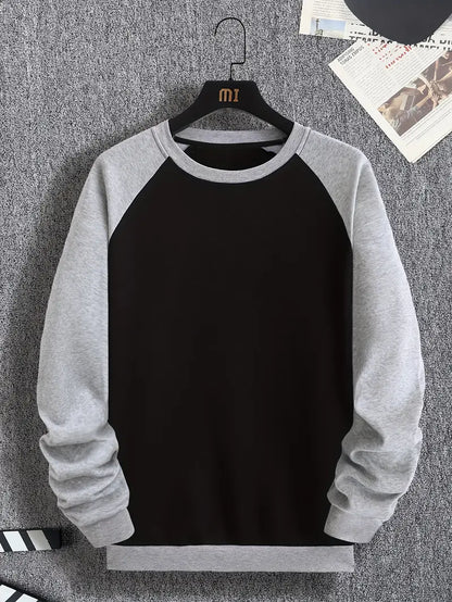 Lässiger Rundhalspullover Männer Trendy Casual