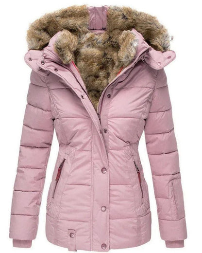 Wintermantel Damen Fellfüllung Warm