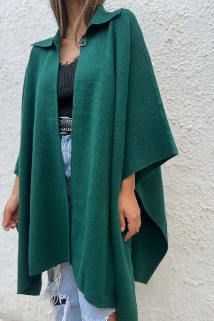Lässige Cardigan Jacke mit Knopf und Kapuze